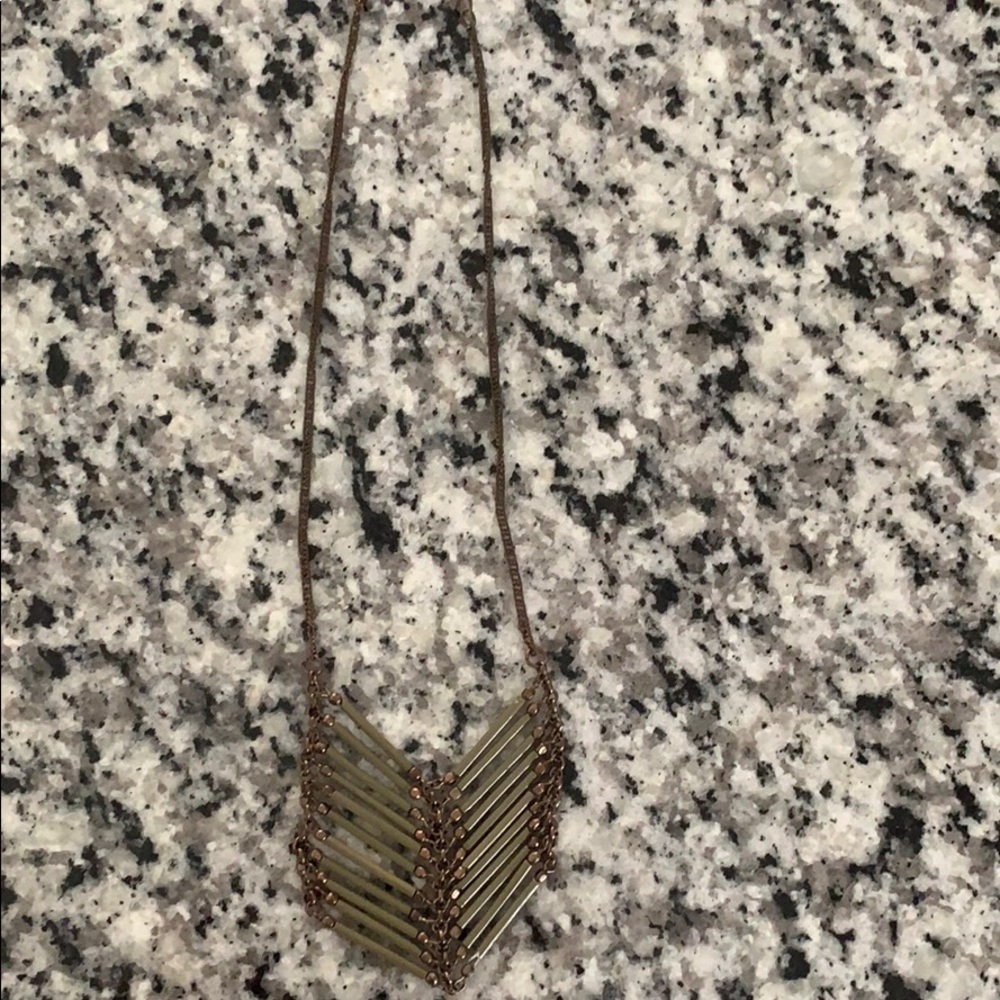 Army green and gold necklace